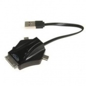 Концентратор GINZZU GR-453UB 1 порт USB 2.0, 1 порт mini-USB, 1 порт micro-USB, 1 порт iDock