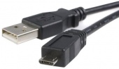 Кабель USB 2.0 AM/microBM 1.8 м (пакет) экранированный, позолоченные контакты, черный (Gembird CCP-m